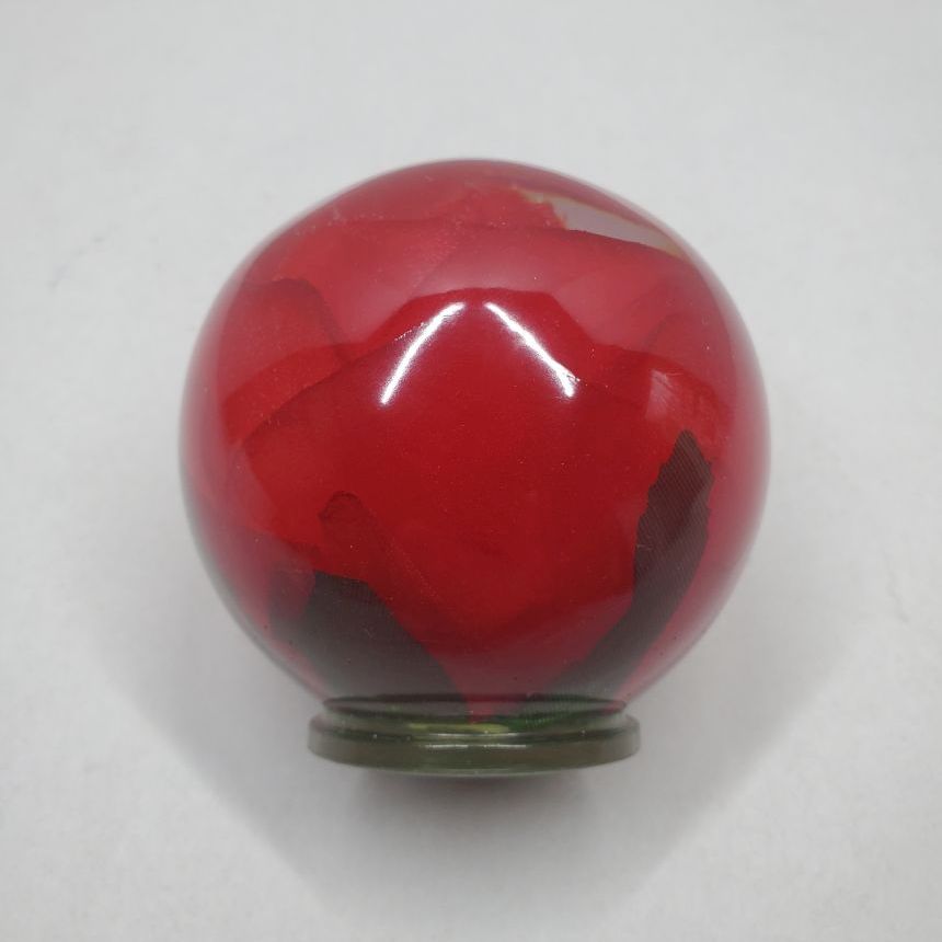 Round Faux Red Rose